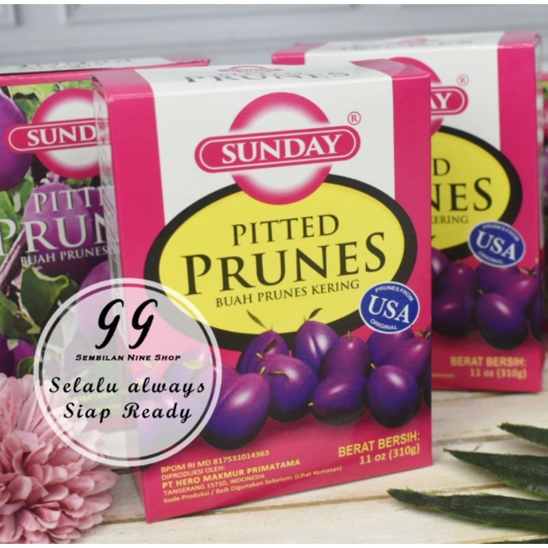 

SUNDAY Pitted PRUNES 11 Oz 310 Gram Dried Prune Buah Plum Kering Manisan