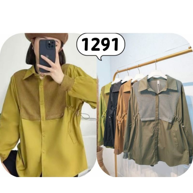 NEW KEMEJA KATUN BANGKOK MIX RAJUT IMPORT/ ATASAN KEMEJA MIX RAJUT IMPORT/ATASAN WANITA KEMEJA/ATASA