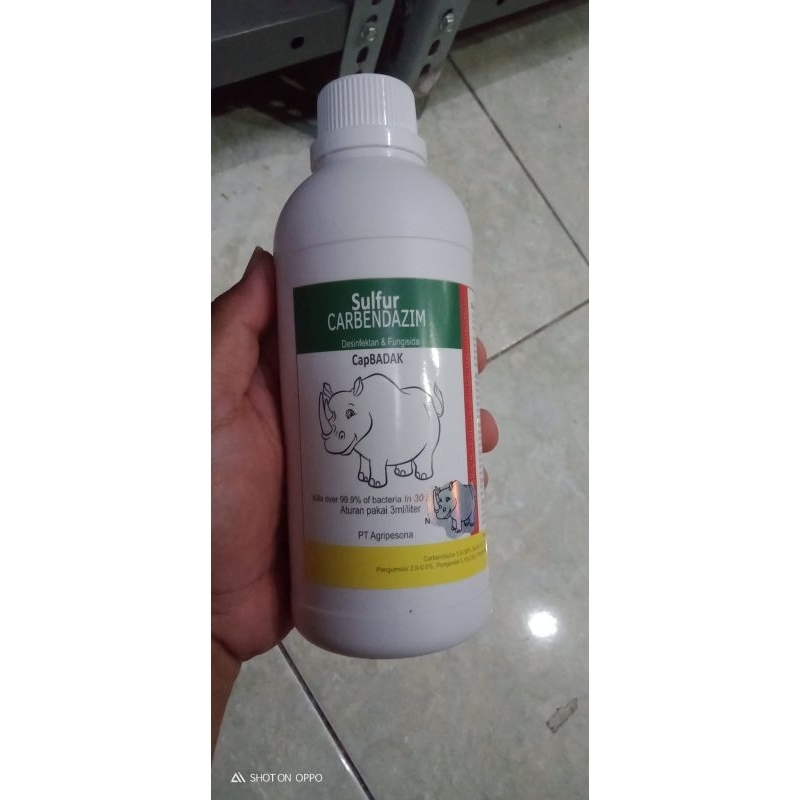 Disinfectan sulfur carbendazim 500ml/ fungisida cap badak