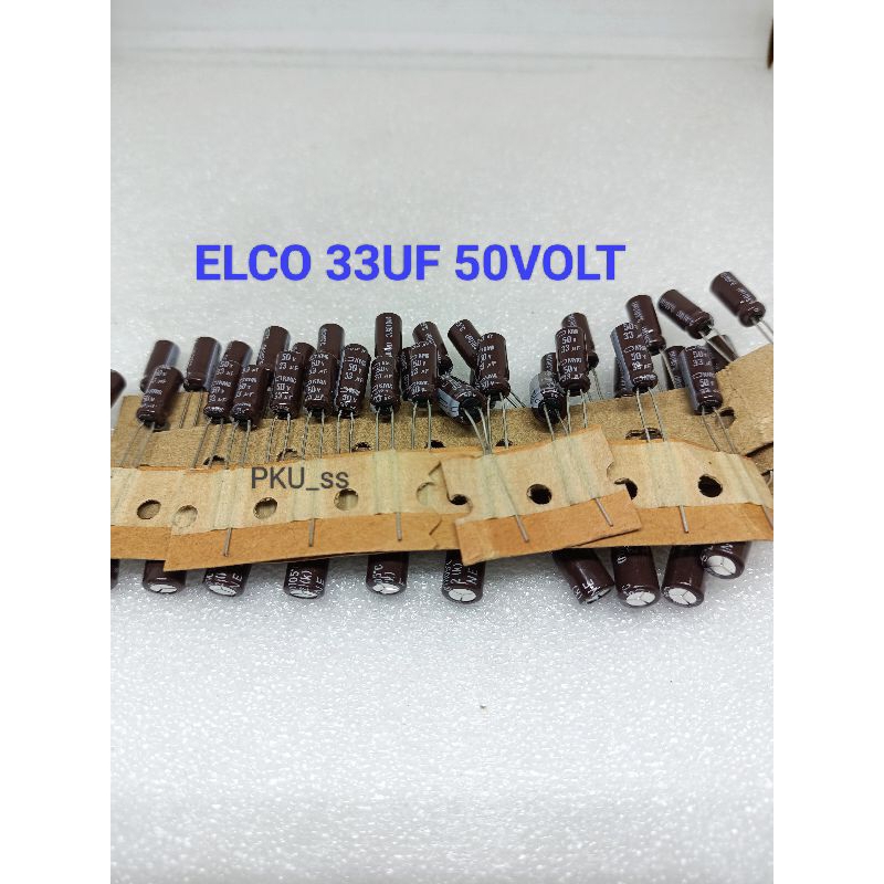 ELCO 33UF 50VOLT / ELKO CAPASITOR 33uf 50v / kapasitor ELKO 50v 33uf
