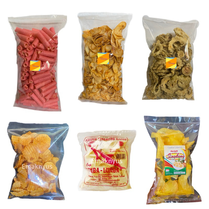 

Aneka cemilan keripik singkong talas Astor pare