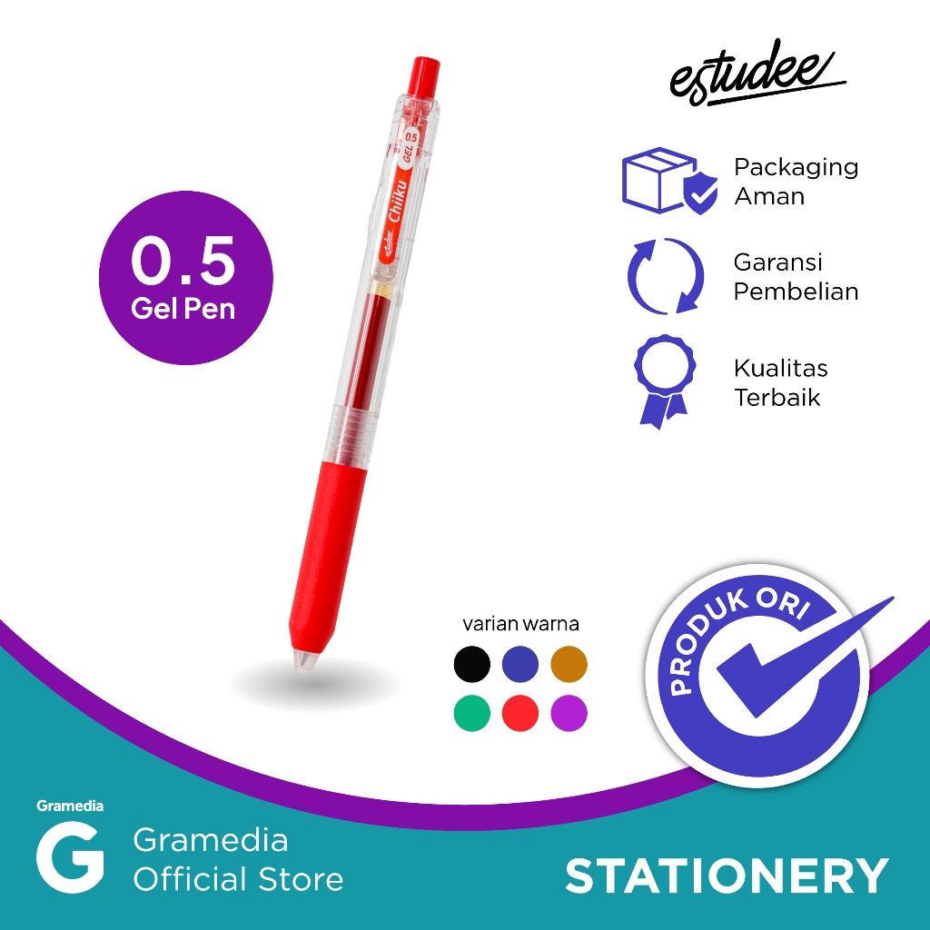 

Estudee Chiiku Gelpen 0.5 Red EGP-26