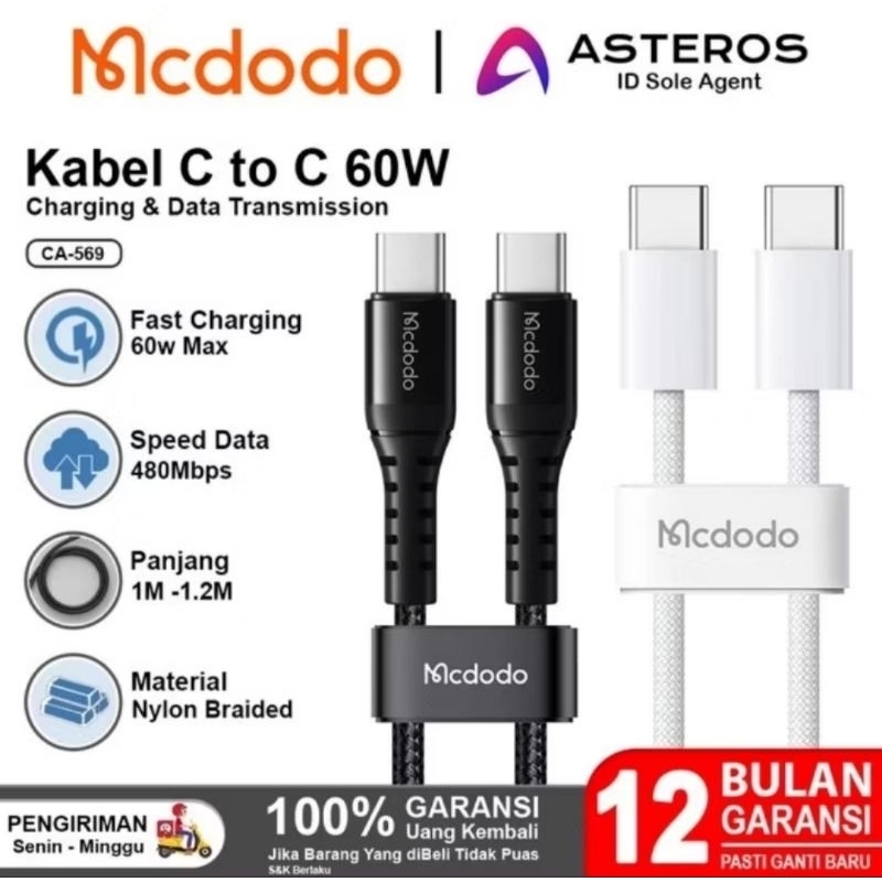 Kabel Mcdodo CA-5690 Usb C To C/ 60watt Super Fast