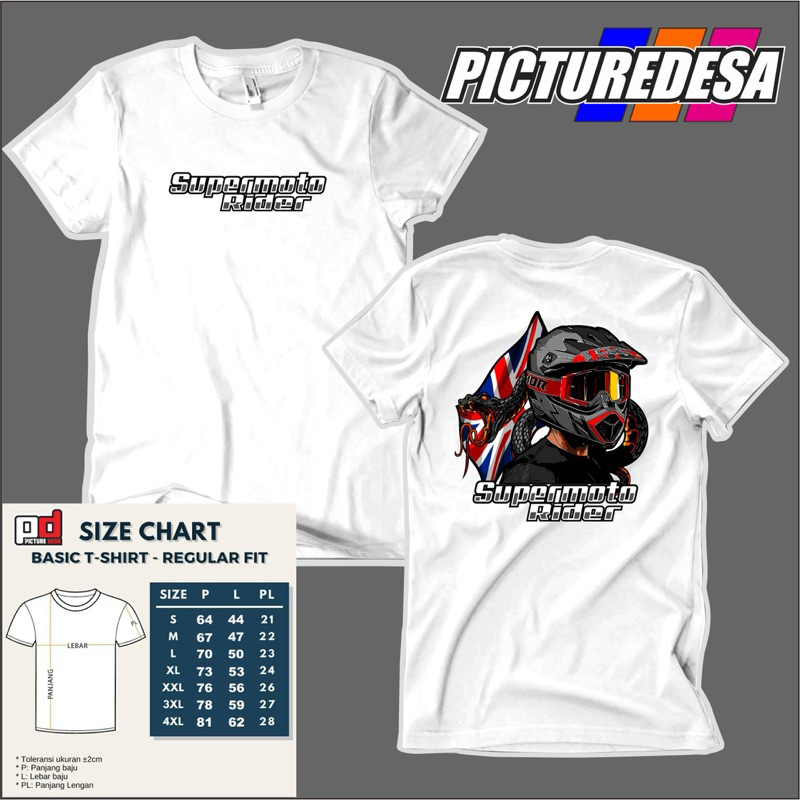 KAOS SUPERMOTO RIDER / kaos pria wanita supermoto surex / supermoto