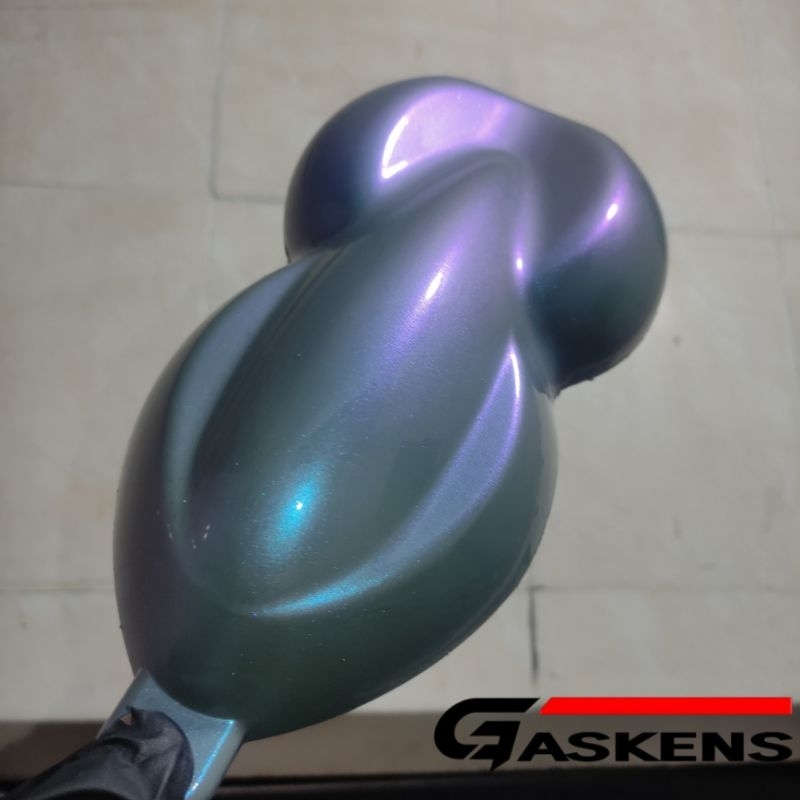 Cat Bunglon Putih Blue Purple + Cat Dasar Nardo Grey PU Paket 400ml Cat Body Motor Mobil Velg