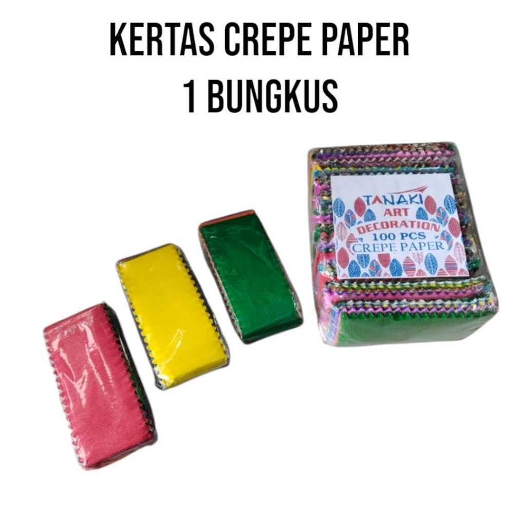 

Kertas Crepe / Kertas Krep Warna Warni 10 Warna Ukuran Kecil Isi 1 Bungkus