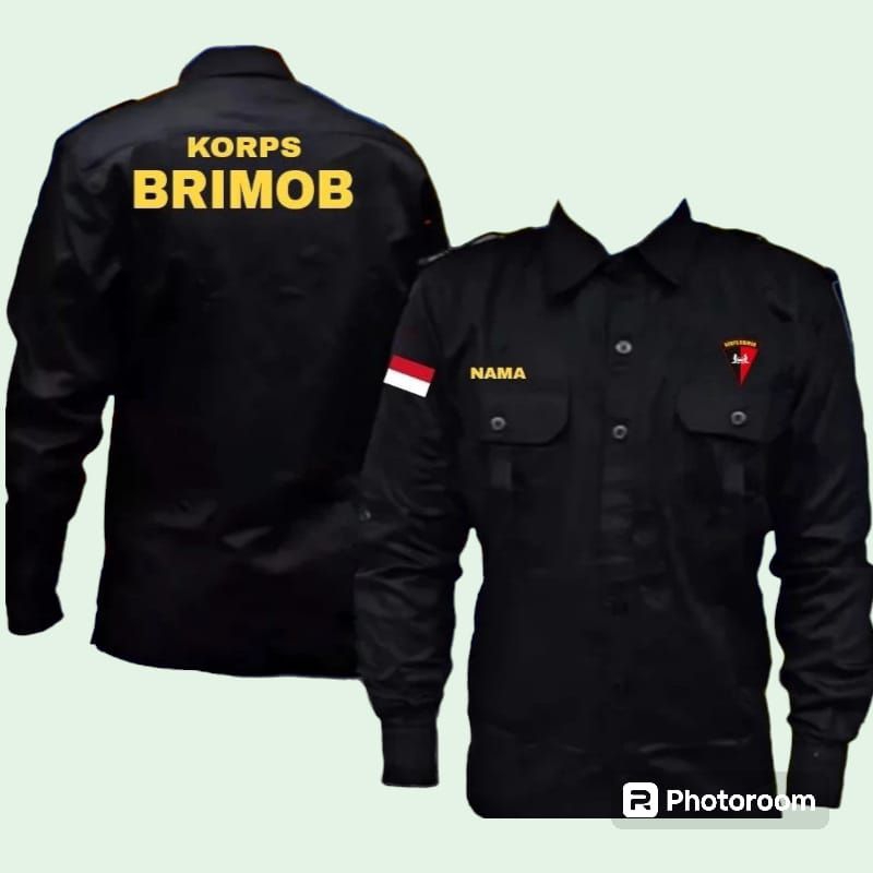 kemeja kerja baju pdh brimob