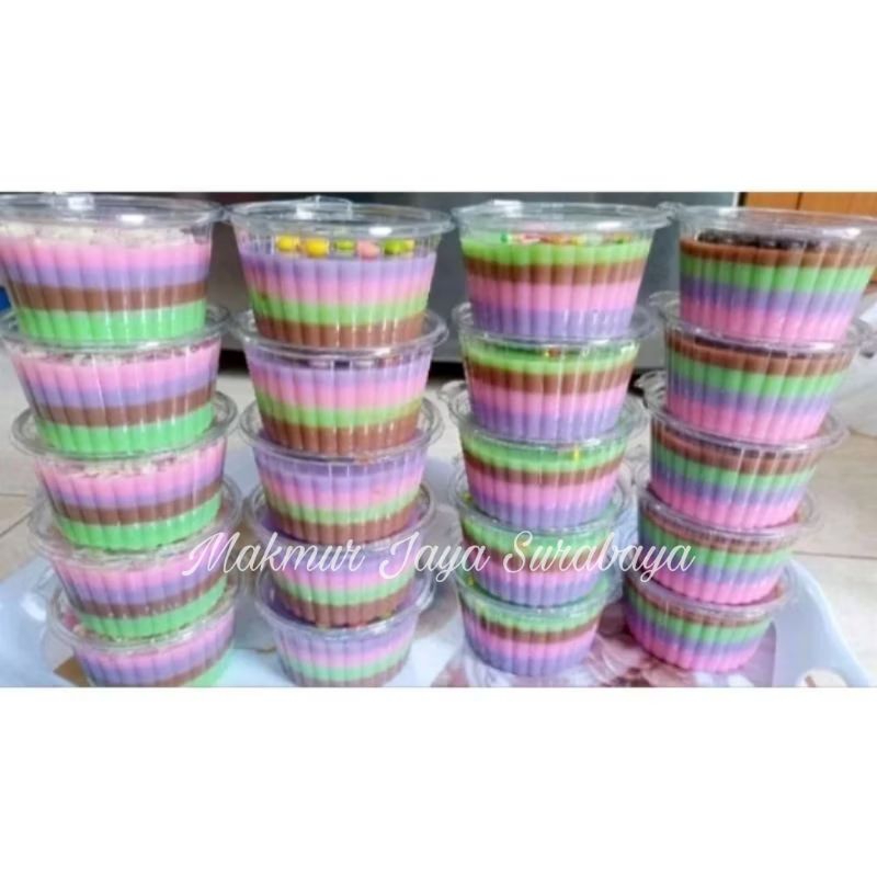 (50 pcs) Cup Puding Belimbing 120 ml/Cup Jelly Ulir/Cup Agar-agar 120ml/Cup Puding Ulir/Cup 120 ml b