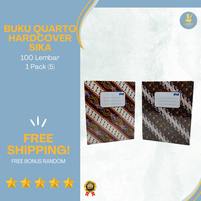 

Buku Quarto HardCover Sika 100 Lembar Harga Terjangkau Kualitas Bagus | 1 Pak 5 FREE BONUS RANDOM!
