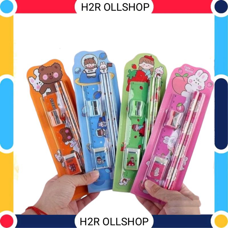 

Pensil Set/Alat Tulis 5in1