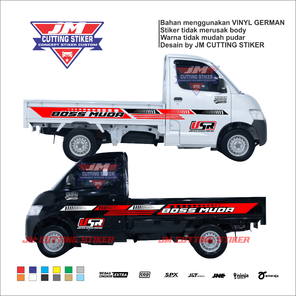 Stiker cutting pick up granmax cutting stiker variasi body pick up granmax apv dll