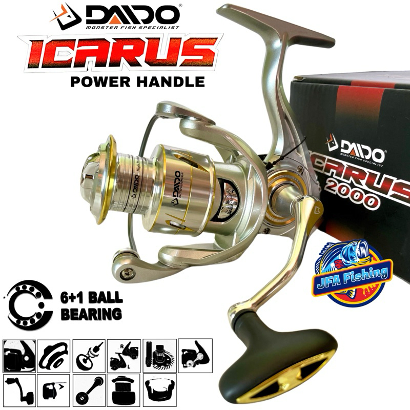 Reel Spinning Daido ICARUS 1000/2000/3000 6+1Bb PH