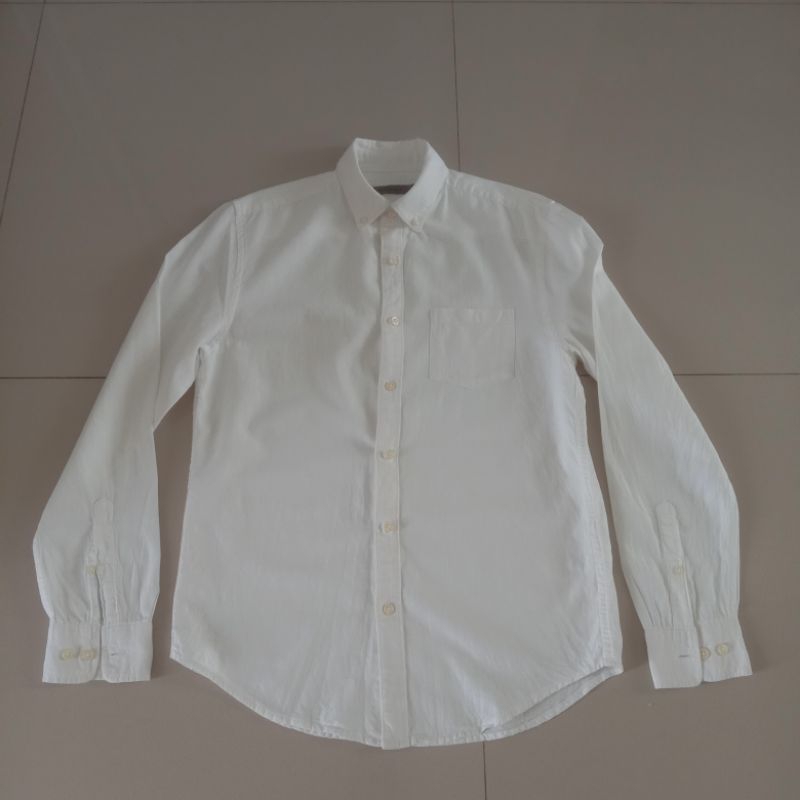Kemeja Putih Lengan Panjang GIORDANO size M
