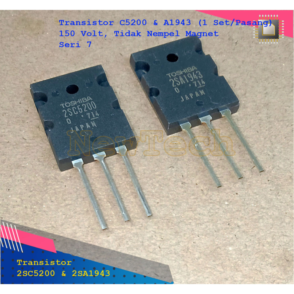 Transistor C5200 A1943 1 Set Pasang 2SC5200 2SA1943 5200 1943