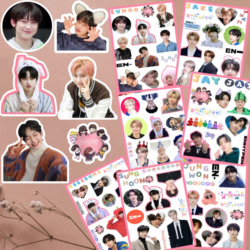 

Enhypen Sticker Pack Cute Deco (Sudah Cutting) / Stiker Enhypen Jay Jake Jungwon Sunghoon Niki Sunoo Heeseung Laminasi Glosy