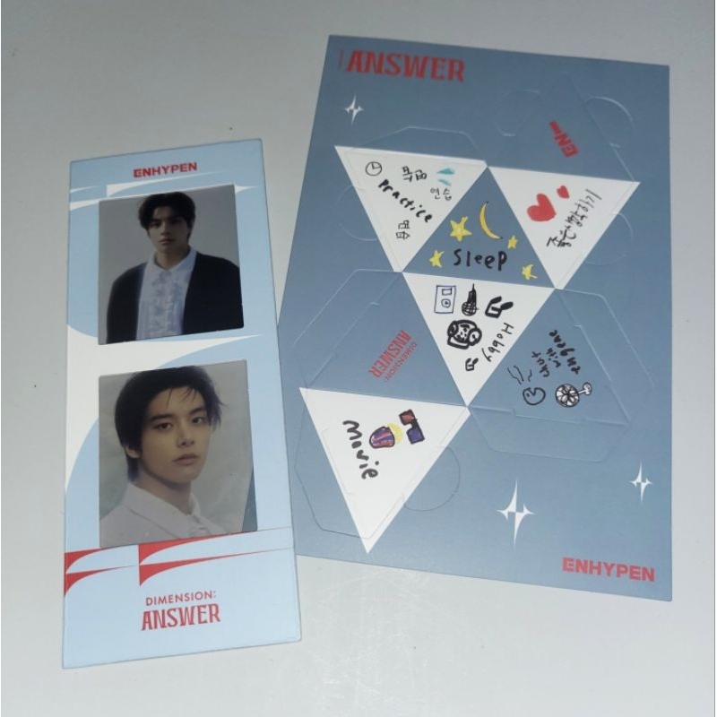 Jake Enhypen Lenticular Card Dimension Answer Yet Version Album + Papercraft