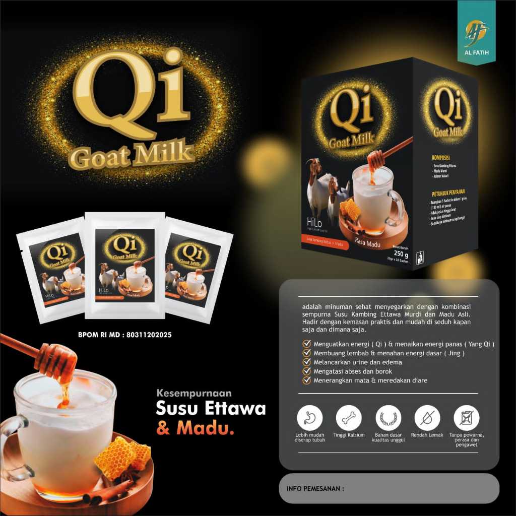 

Susu Kambing QI GOAT MILK SACHET isi 10 sachet