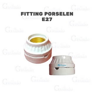 FITTING PORSLEN E27 FITTING KERAMIK PENDEK F525 FITTING LAMPU KERAMIK