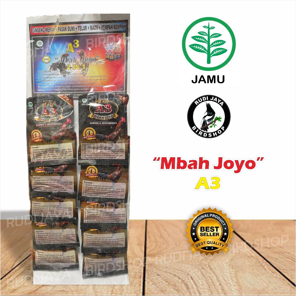 MBAH JOYO A3 1 RENTENG VITAMIN JAMU AYAM UNTUK PENYEMBUHAN DAN PERSIAPAN LAGA TAMBAH STAMINA