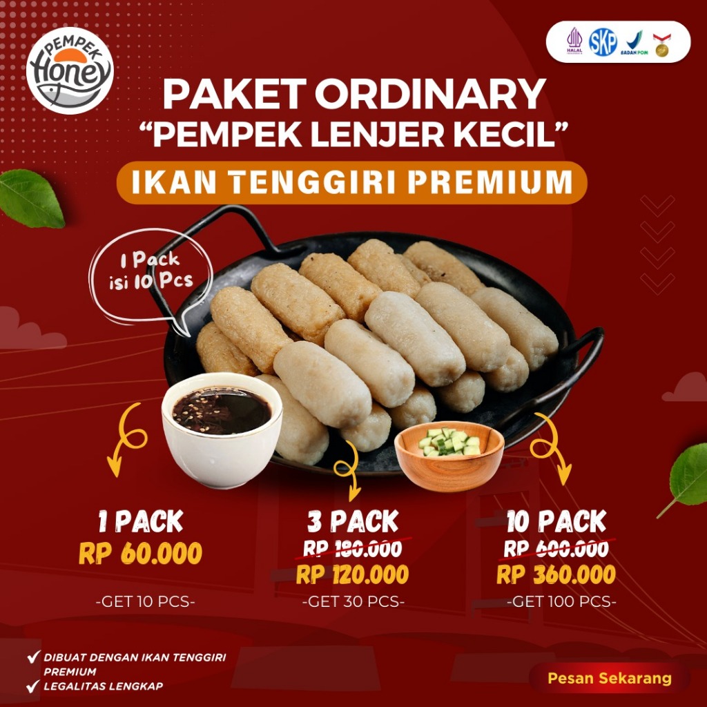 

Pempek Lenjer Kecil Ordinary Spesial Promo