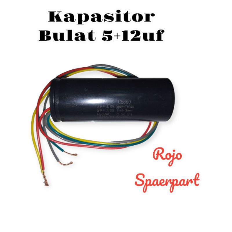 KAPASITOR BULAT 5+12UF