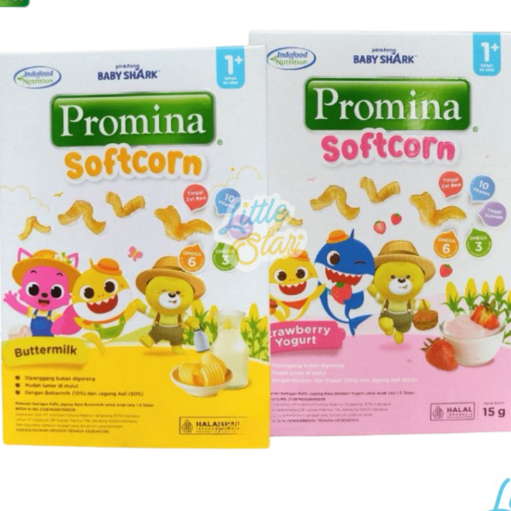 Promina Baby Soft Corn Buttermilk Strawberry Yogurt 15Gr Crunchies Puff Snack