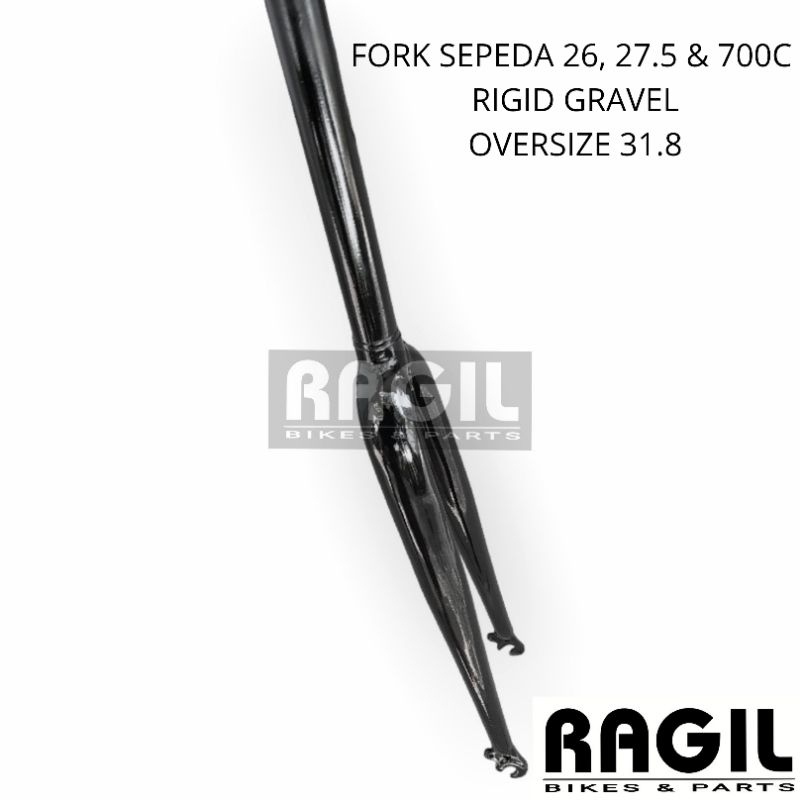 FORK SEPEDA RIGID OVERSIZE 28.6 26 27.5 700C 700 C GRAVEL INSERT 25.4 BESI OS POROK GARPU MTB BALAP