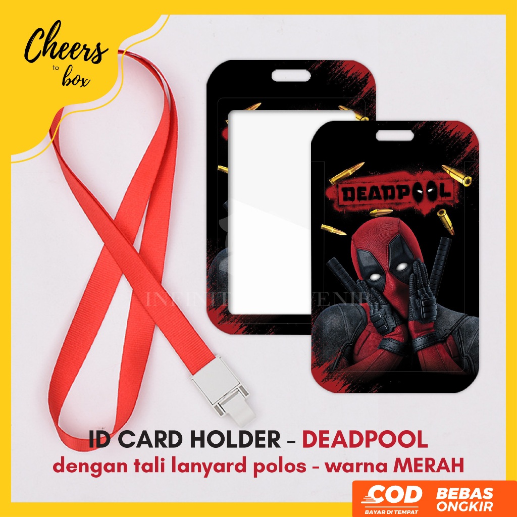 

(N008) NAME TAG DEADPOOL / DEAD POOL DENGAN TALI GANTUNGAN JEPIT LEBAR 1.5CM / CARD HOLDER / NAME TAG ID CARD / ID CARD KARAKTER