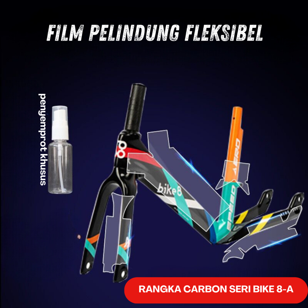 PPF Frame Protective Protector Film Transparant Pushbike Balance Bike Frame Sticker Pelindung Frame 