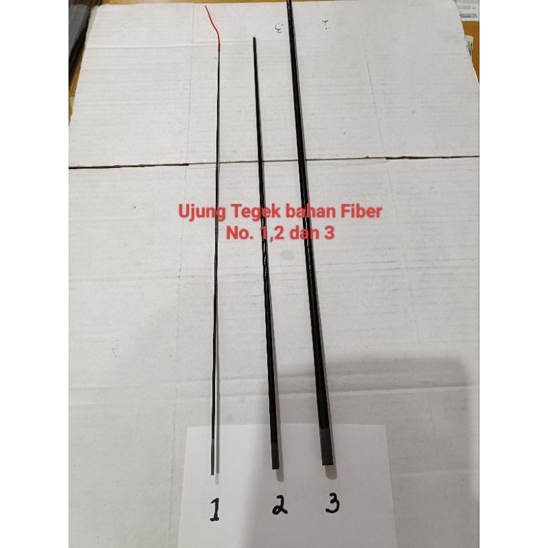 Joran Ujung Tegek Fiber Ruas Normal dan Ruas pendek No. 1.2 dan 3 ( 1 set )