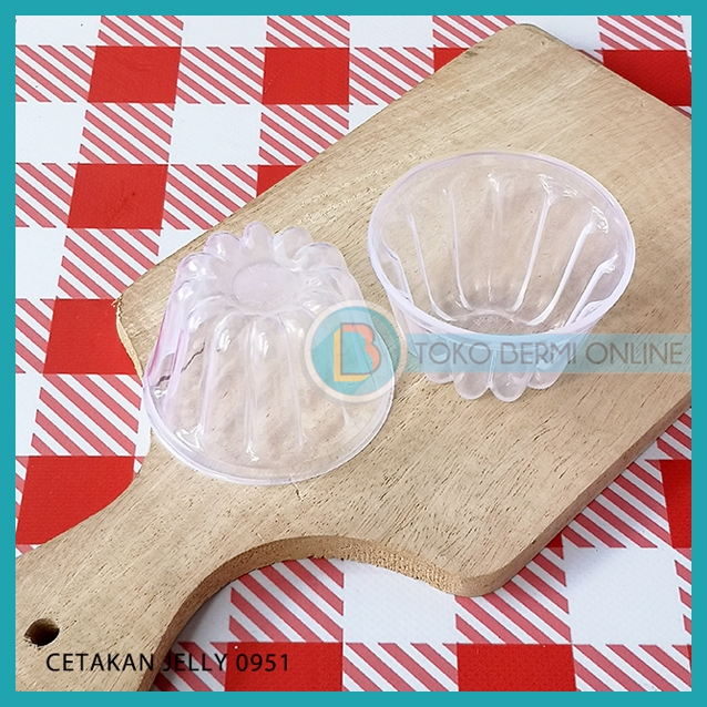 [1 lusin] Cetakan 0951 Agar Agar Puding Jelly Polkadot Mini Coklat Green Leaf