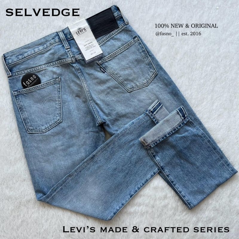[[ #SELVEDGE "ORGANIC" COTTON DENIM ]] ORIGINAL LVS MADE & CRAFTED 502 Taper, Light Blue Wash.

