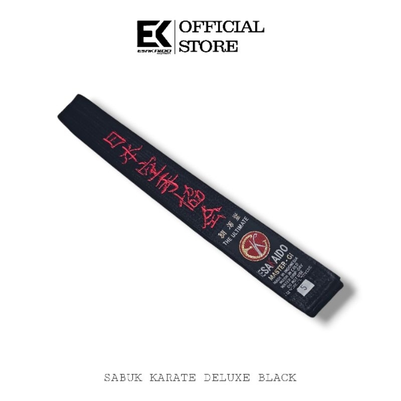 ESAKAIDO - SABUK KARATE SATIN BLACK