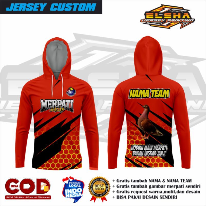 JERSEY MERPATI/JERSEY MERPATI BALAP/JERSEY MERPATI KOLONG CUSTOM/JERSEY MERPATI FULL PRINTING/JERSEY