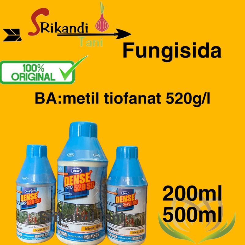 fungisida, DENSE 520sc, fungisida sistemik bahan aktif Metil Tiofanat 520 g/l.