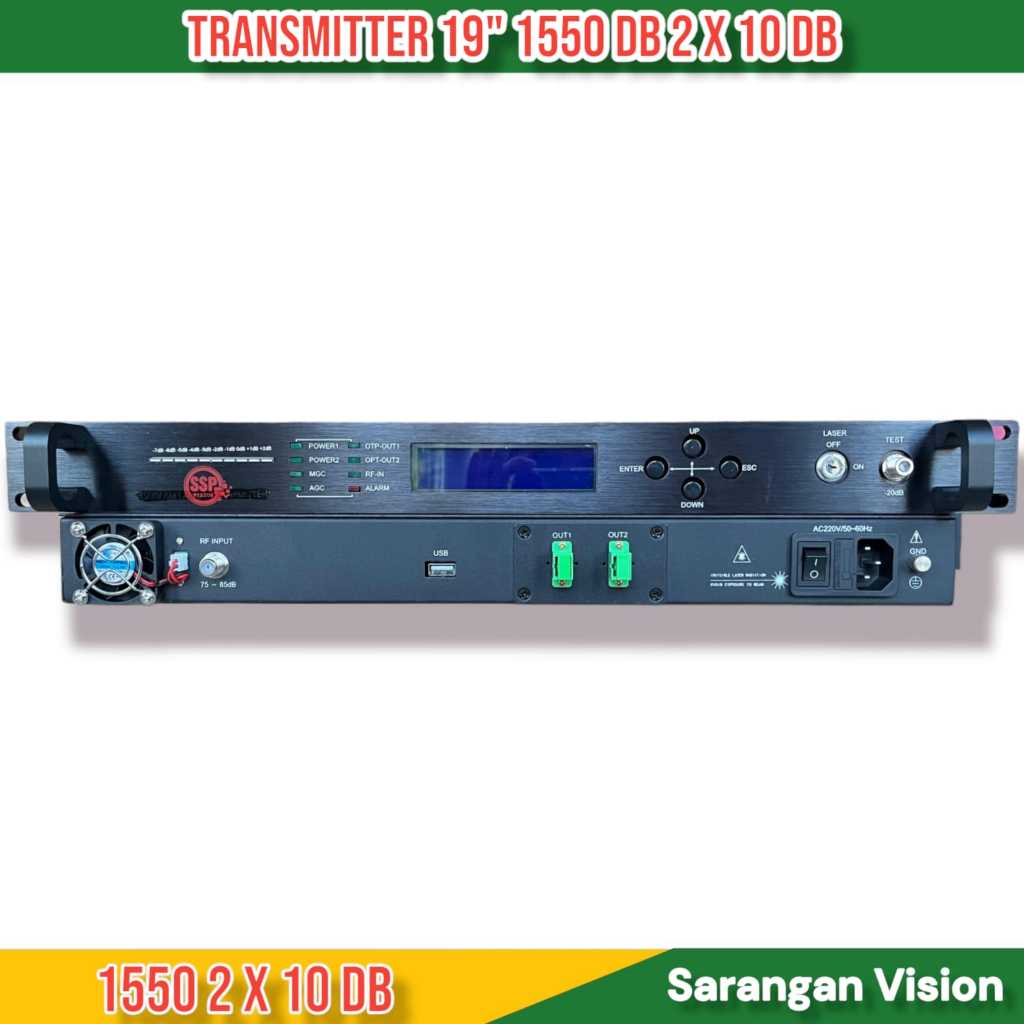 catv Transmiter 19quot 1550nm RF to Optical TV Kabel