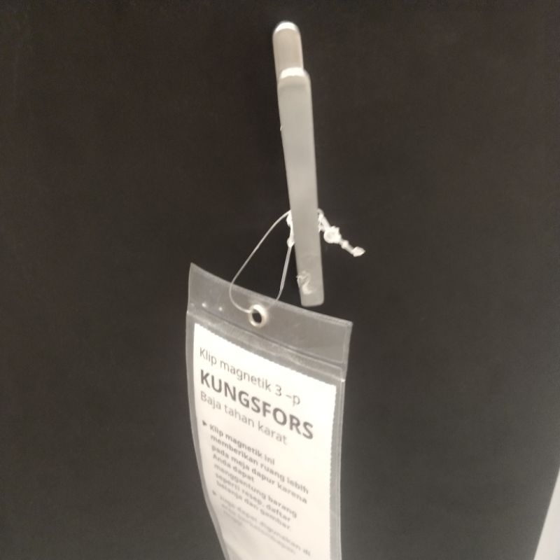 

Kungsfors klip kertas memo dengan magnet magnetik klip 3pc stainless