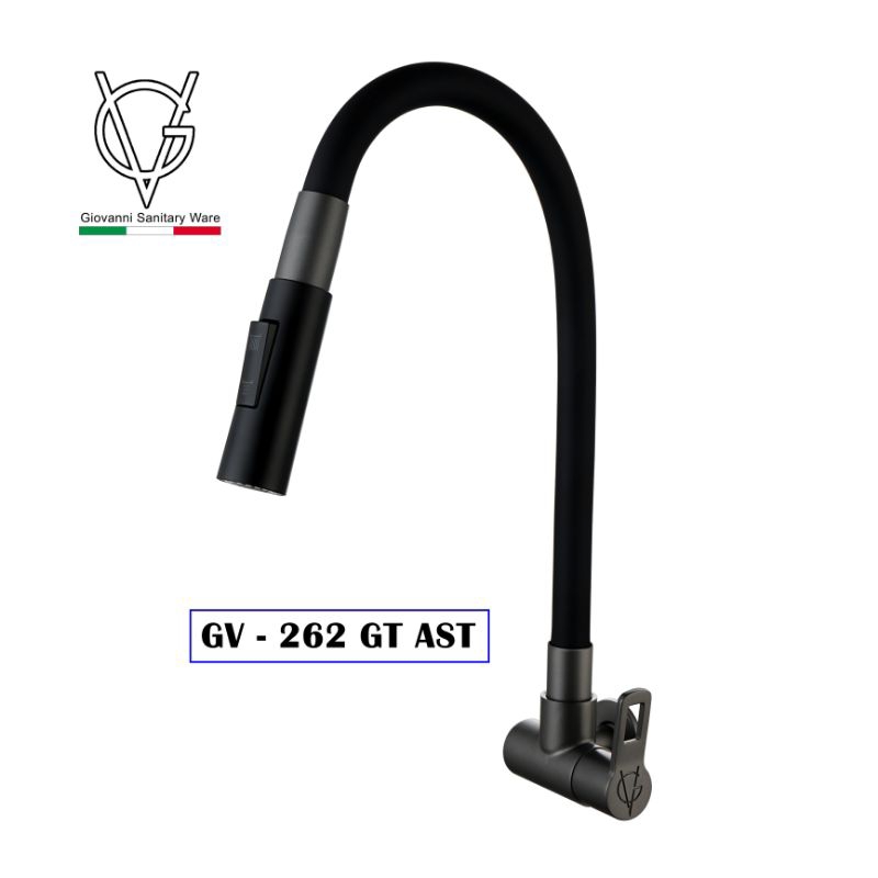 Kran sink flexible angsa tembok/Kran cuci piring flexible tembok