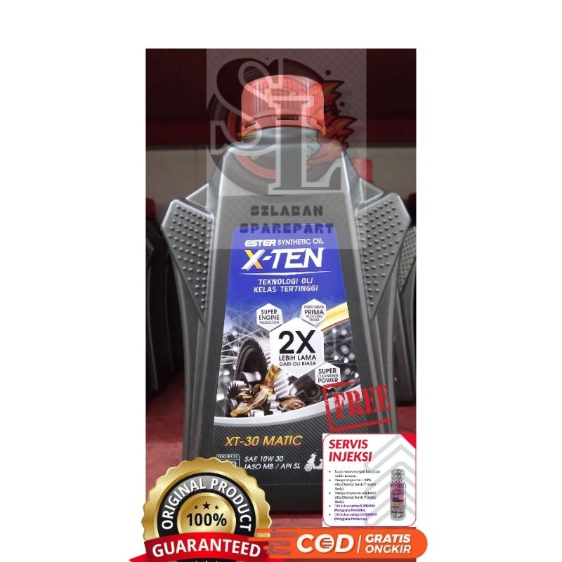 Promo Paket Servis Injeksi + OLI Xten 10W30 800ML JASO MB API SL Ester Teknologi Cocok untuk Matic