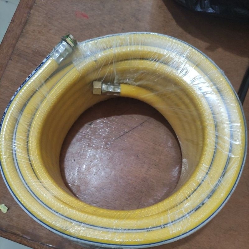 selang kompresor 10m / selang angin kompresor 10meter  /selang angin kompresor bulat 1/4 10meter