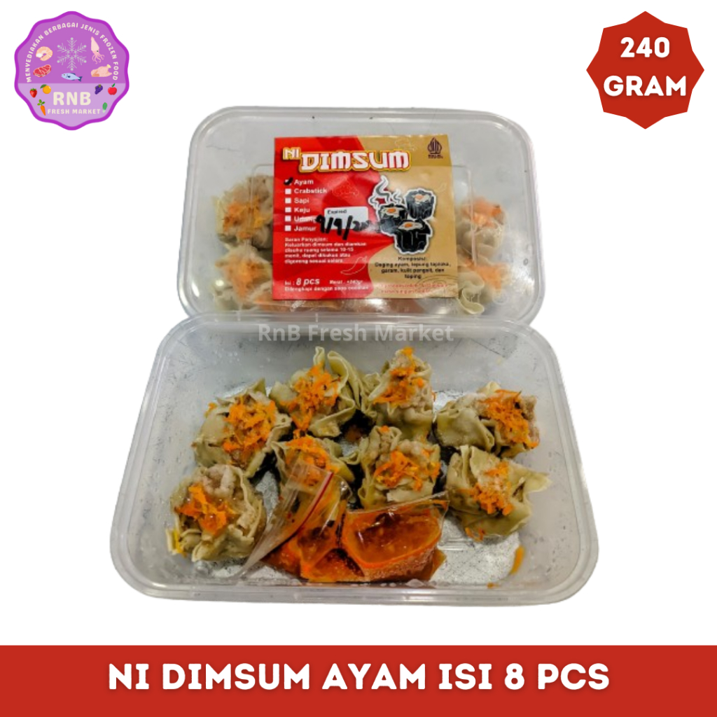 

Ni Dimsum Ayam Isi 8 Pcs Netto 240 Gram