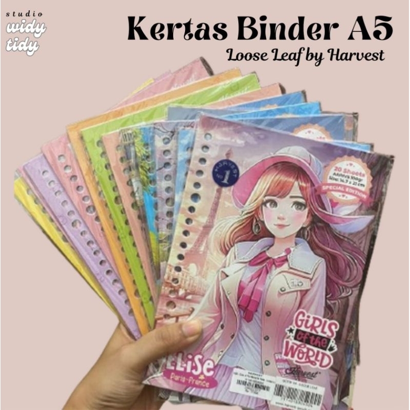 Kertas Binder Harvest A5 Bundle Mix Caracter - Original Harvest Loose Leaf