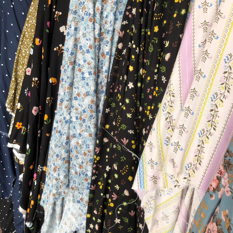 Katun Rayon Lembut | Katun Rayon Viscose | Rayon Motif Bahan Katun Rayon Meteran Rayon Motif Rayon P