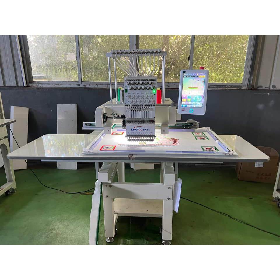 Mesin Bordir Komputer 1 Kepala 12 Jarum Tubular Merk Kimdoosky