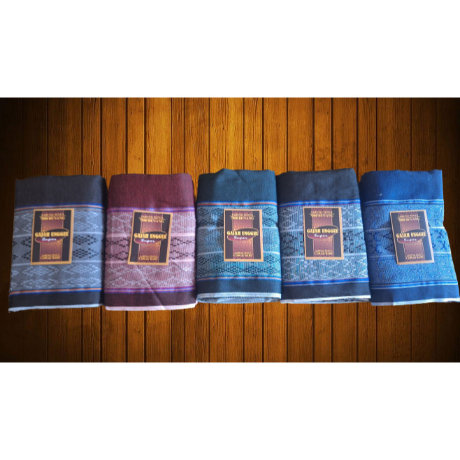 Sarung Tenun Gajah Unggul Super Kemasan Plastik+Cap Motif Dobby Sabuk/Salur Alisa/Atlas Murah Grosir