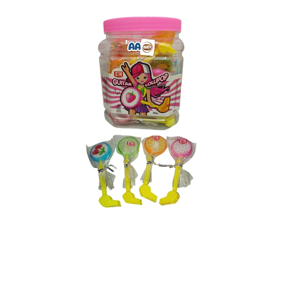 

DSM PERMEN GUITAR LOLLIPOP TOPLES ISI 50