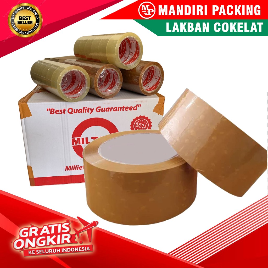 

Miltape Lakban Cokelat 100yard X 48mm Bisa COD Bayar Di Tempat