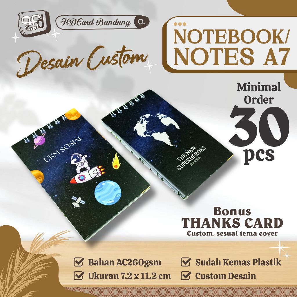 

Notes A7 Souvenir Notebook Custom Suvenir Nikah Khitan Promosi Event Seminar