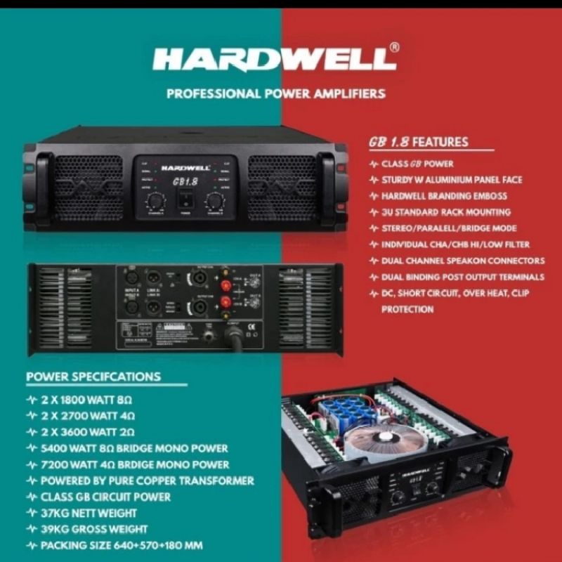 Power amplifier Hardwell GB 1.8 original HARDWELL