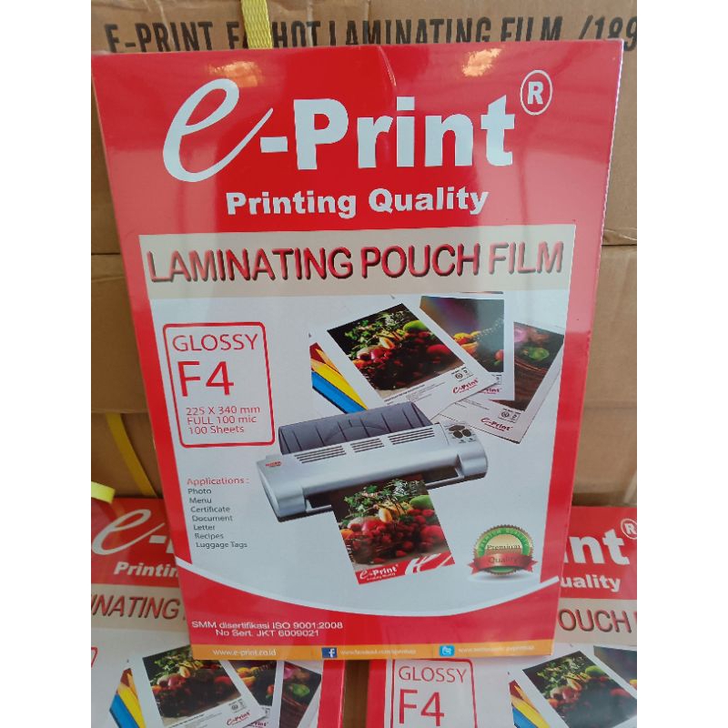 

kertas laminating pouch film ukuran F4